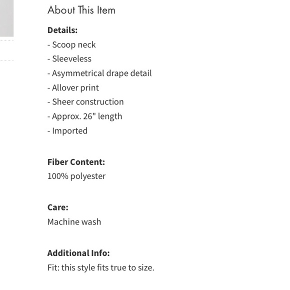 NEW LISTING‼️ VERTIGO Tank NWT $140 - Picture 8 of 8